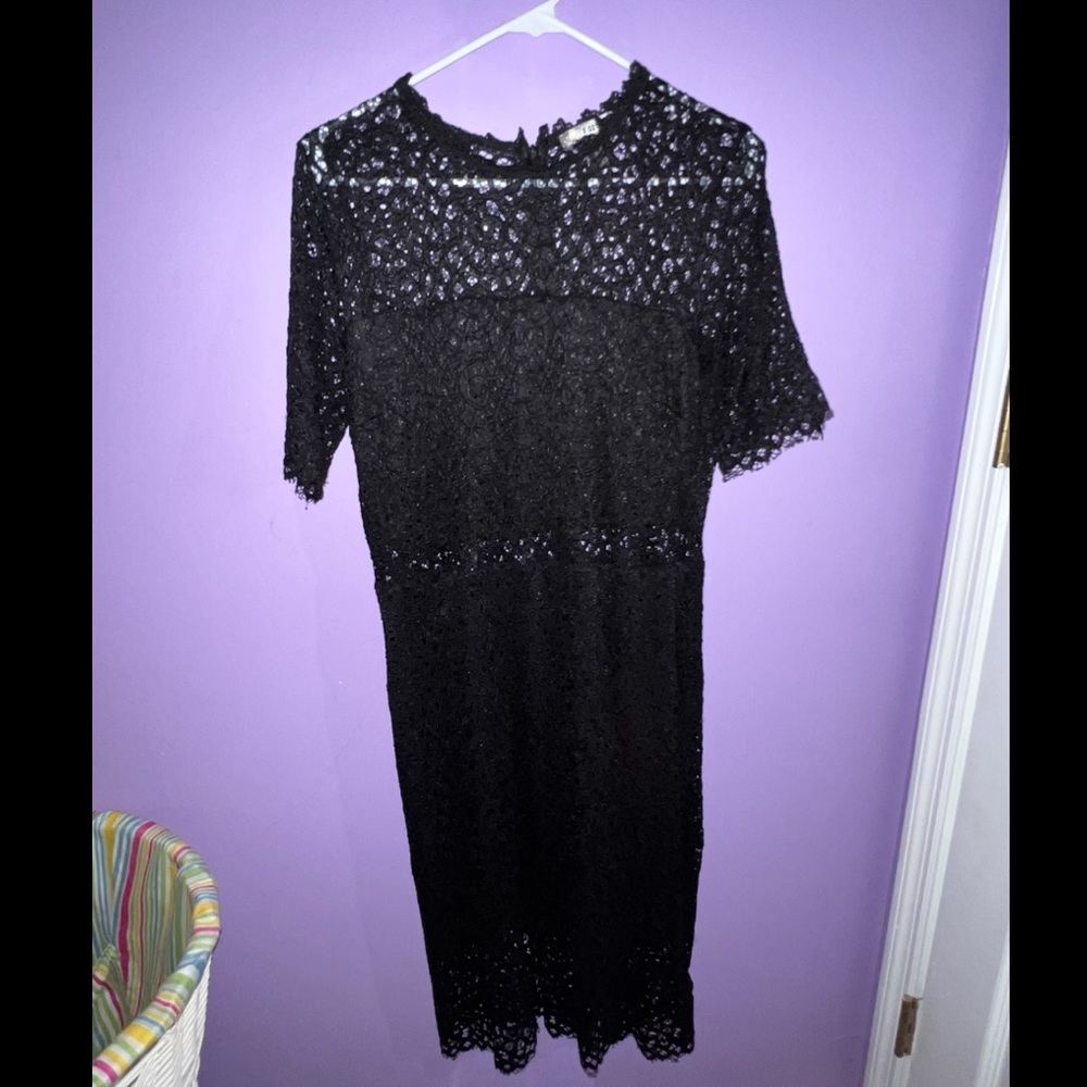 Black lace dress